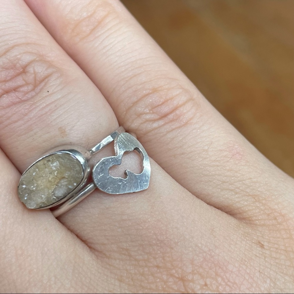 Sterling Silver Cut out Maui Heart Ring Handmade in Hawaii